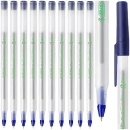 dlugopis-eco-round-stic-niebieski-1mm-szkolny-biurowy-bic-10-sztuk