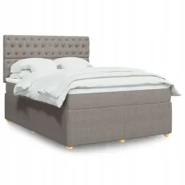 vidaxl-lozko-kontynentalne-z-materacem-taupe-tkanina-140x190-cm