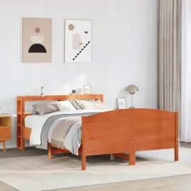 vidaxl-rama-lozka-bez-materaca-woskowy-braz-135x190-cm-lita-sosna