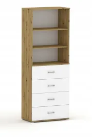 szafa-biurowa-z-szufladami-pola-215-4s3p-dab-artisan-biala-215x60x53-cm