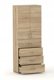 regal-szafa-pola-215-4s3p2d-4-szuflady-dab-sonoma-215-x-60-x-40-cm