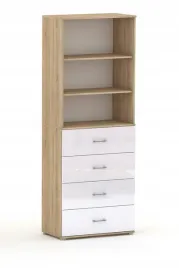 szafa-biurowa-z-szufladami-pola-215-4s3p-dab-sonoma-polysk-215x50x53-cm
