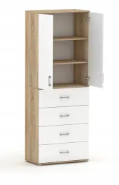 szafa-biurowa-z-szufladami-pola-215-4s3p2d-dab-sonoma-polysk-215x80x40