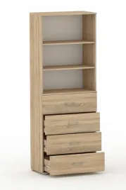 regal-szafa-pola-215-4s3p-dab-sonoma-4-szuflady-215-x-40-x-53-cm