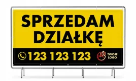 baner-sprzedam-dzialke-z-logo-biura-nieruchomosci-150x70cm-zolty