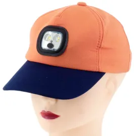 dziecieca-czapka-z-daszkiem-patrolowka-czolowka-led-usb-pomarancz