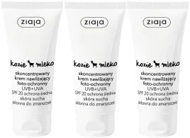 kozie-mleko-skoncentrowany-krem-nawilzajacy-uva-uvb-spf20-ziaja-3-sztuki