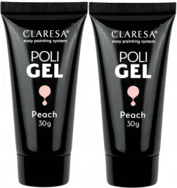 2-x-claresa-poli-gel-zel-budujacy-peach-30g-rozowo-brzoskwiniowy-odcien