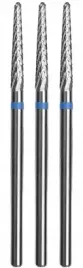 3x-staleks-frez-z-weglika-spiekanego-stozek-niebieski-expert-srednica-23mm