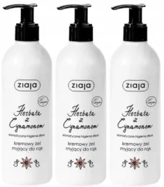 3x-ziaja-kremowe-mydlo-do-rak-herbata-z-cynamonem-270ml-latwo-usuwa-tluszcz