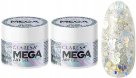 2-x-claresa-zel-do-zdobien-megastar-silver-flicker-10g-elastyczna-formula