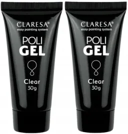 2-x-claresa-poli-gel-budujacy-clear-30g-bezwonny-wytrzymaly-latwa-aplikacja