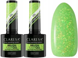 2-x-claresa-brush-easy-gel-glitter-pistachio-pastelowy-odcien-pistacji
