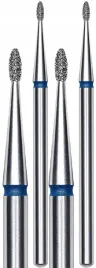 2-x-staleks-frez-diamentowy-oliwka-zaokraglona-niebieska-srednica-12mm
