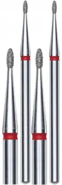 2-x-staleks-frez-diamentowy-oliwka-zaokraglona-czerwona-srednica-12mm
