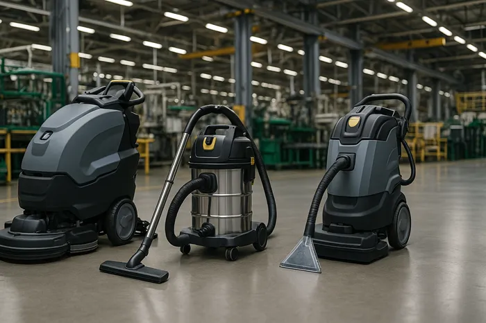 kobieta z profesjonalnym odkurzaczem