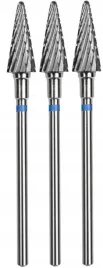 3-x-staleks-frez-z-weglika-spiekanego-stozek-niebieski-expert-srednica-6mm