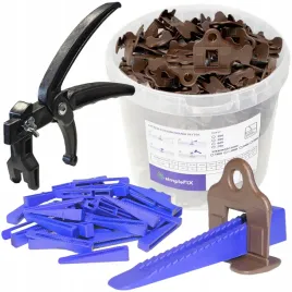 system-poziomowania-plytek-500-klipsow-2mm-100-klinow-szczypce-simplefix