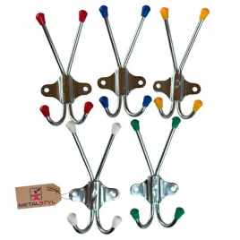 wieszak-scienny-poczworny-przykrecany-na-ubrania-kapeluszowy-prl-5-sztuk