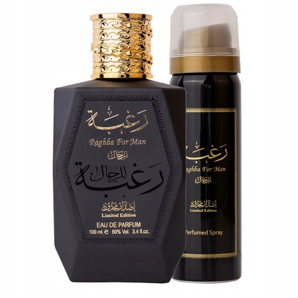 lattafa raghba for man woda perfumowana 100 ml   zestaw 