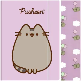 pusheen-teczka-z-gumka-a4-laminowana-szkolna-kot-kotek-fioletowa-majewski
