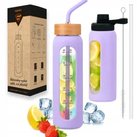 szklana-butelka-na-wode-z-motywywacja-miarka-z-2-slomkami-bidon-z-ustnikiem