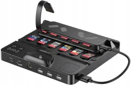 unitek-stacja-ladujaca-switch-z-przelacznikiem-i-czytnikiem-kart-do-gier