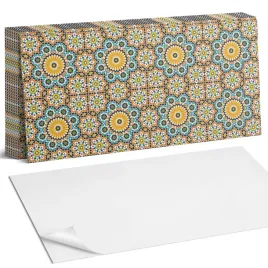 paczka-kafelkow-winyl-mozaikowy-motyw-z-kwiatowymi-akcentami-10-x-40x20-cm