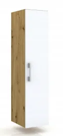 slupek-lazienkowy-wiszacy-luna-1d-40-cm-dab-artisan-z-bialymi-drzwiami