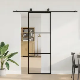 vidaxl-drzwi-przesuwne-z-zestawem-okuc-czarne-76x205-cm-esg-szklo