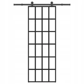 vidaxl-drzwi-przesuwne-z-osprzetem-szklo-esg-i-aluminium-76x205-cm