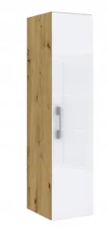 slupek-lazienkowy-wiszacy-luna-1d-40-cm-dab-artisan-z-bialymi-drzwiami