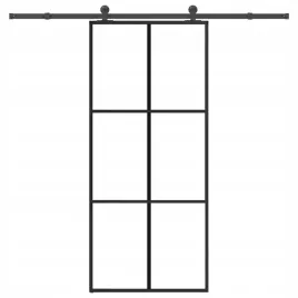 vidaxl-drzwi-przesuwne-z-osprzetem-90x205-cm-szklo-esg-i-aluminium