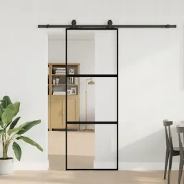 vidaxl-drzwi-przesuwne-z-zestawem-okuc-czarne-76x205cm-szklo-hartowane