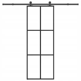 vidaxl-drzwi-przesuwne-z-osprzetem-szklo-esg-i-aluminium-76x205-cm