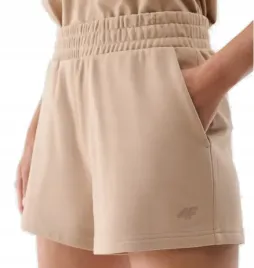 damskie-spodenki-dresowe-4f-bawelniane-szorty-f542-83s-bezowy-xxl