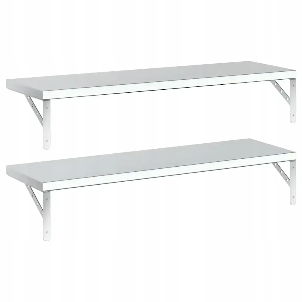 polki-scienne-2-szt-100x30-cm-srebrna-stal-stan-nowy