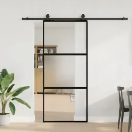 vidaxl-drzwi-przesuwne-z-zestawem-okuc-czarne-90x205cm-szklo-hartowane