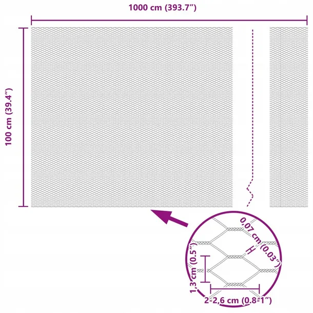 szary-heksagonalny-plot-1x10-m-stal-stan-nowy-producent-vidaxl