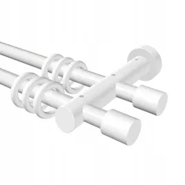 karnisz-flairdeco-20-mm-o-2-torowy-z-nasadka-metal-drewno-bialy-160-cm