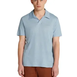 koszulka-meska-gant-linen-ss-polo-polowka-lniana-niebieska