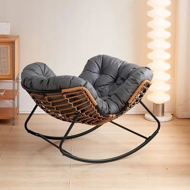 nowoczesny-fotel-bujany-skandynawski-kokon-szary-z-podnozkiem-stan-nowy