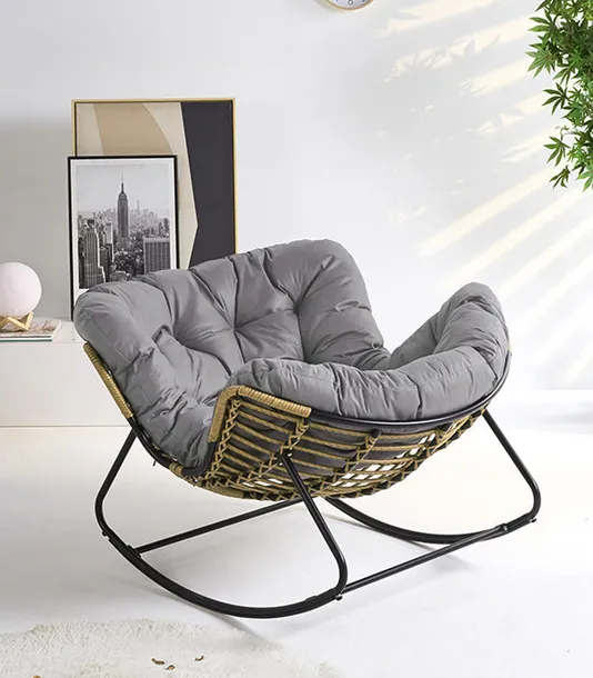 nowoczesny-fotel-bujany-skandynawski-kokon-szary-z-podnozkiem-stan-nowy