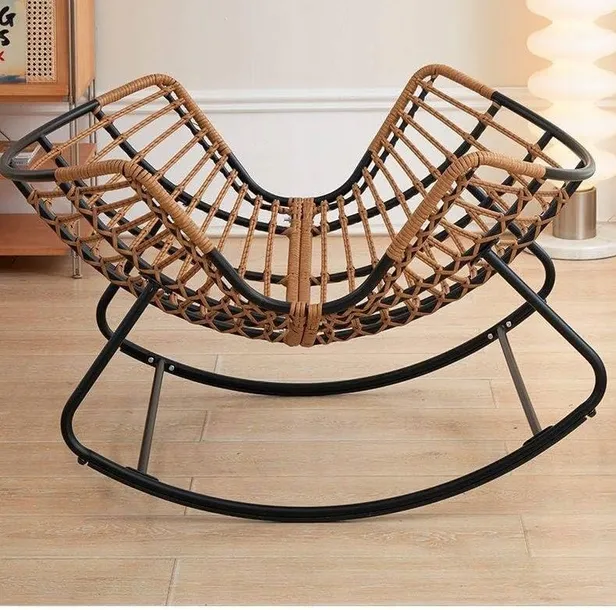 nowoczesny-fotel-bujany-skandynawski-kokon-szary-z-podnozkiem-stan-nowy