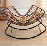 nowoczesny-fotel-bujany-skandynawski-kokon-szary-z-podnozkiem-stan-nowy