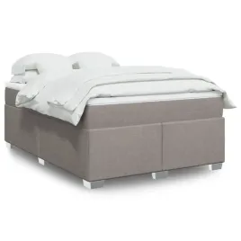 vidaxl-lozko-kontynentalne-z-materacem-taupe-tkanina-140x190-cm