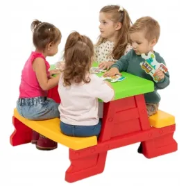 zestaw-stolik-ogrodowy-z-laweczkami-dla-dzieci-dorex-czerwony-plastikowy