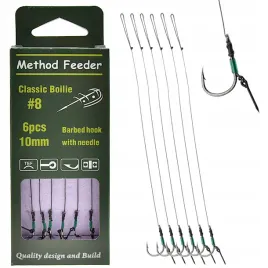 gotowe-przypony-method-feeder-10-cm-haczyki-z-zadziorem-8-i-igla-8mm-6szt