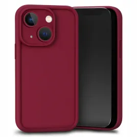etui-do-apple-iphone-13-bordowe-silikonowe-matowe-wzmocnione-szklo