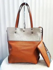 ines-delaure-torebka-shopper-camelowa-z-blyszczacym-z-portmonetka